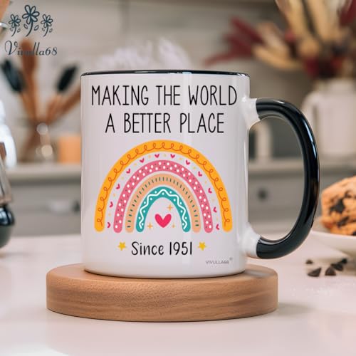 Vivulla68 75th Birthday Gifts For Women Men | Ceramic Coffee Mug | 11 OZ
