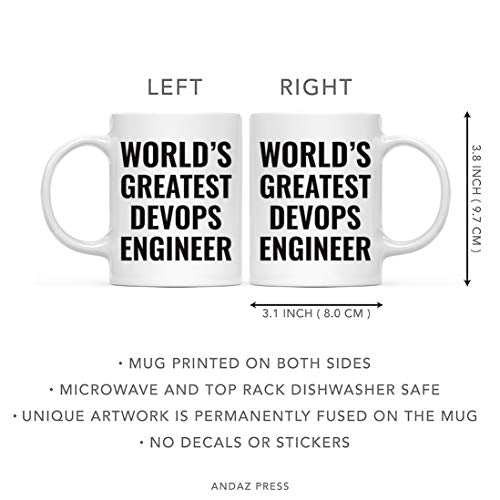 Gift for Men or Women World s Greatest Devops | Ceramic Coffee Mug | 11 OZ