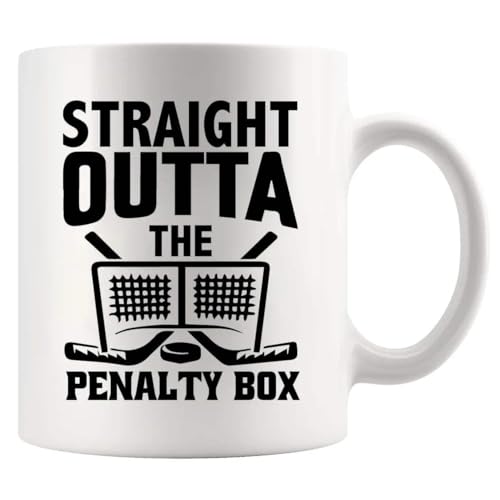 Straight Outta The Penalty Box Hockey Gifts | Ceramic Coffee Mug | 11 OZ