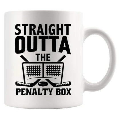 Straight Outta The Penalty Box Hockey Gifts | Ceramic Coffee Mug | 11 OZ