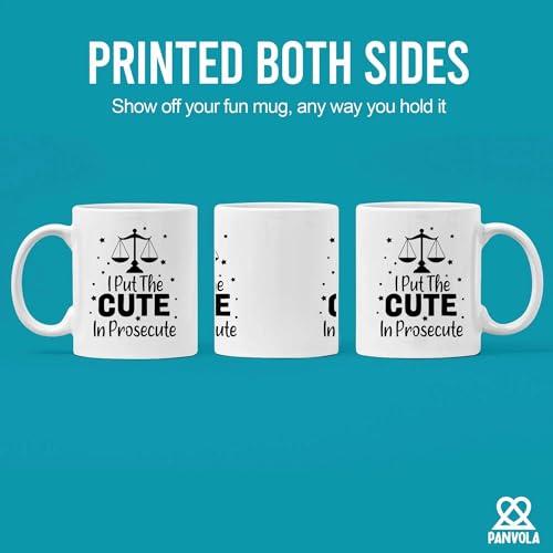 I Put The Cute In Prosecute Lawyers Gifts Law | Ceramic Coffee Mug | 11 OZ