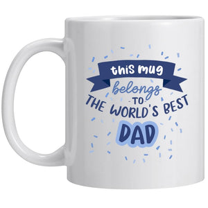 Dad for Dad | Ceramic Coffee Mug | Father's Day Gift | Stylish Printed Design | Tea & Coffee Cup | 11oz