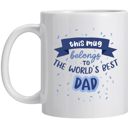 Dad for Dad | Ceramic Coffee Mug | Father's Day Gift | Stylish Printed Design | Tea & Coffee Cup | 11oz
