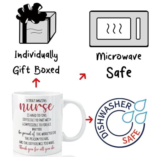 VLUG A Truly Amazing Nurse Gift for Women | Ceramic Coffee Mug | 11 OZ