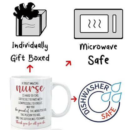 VLUG A Truly Amazing Nurse Gift for Women | Ceramic Coffee Mug | 11 OZ