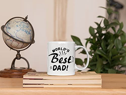 Kropsis World s Best Dad For Him Funny | Ceramic Coffee Mug | 11 OZ