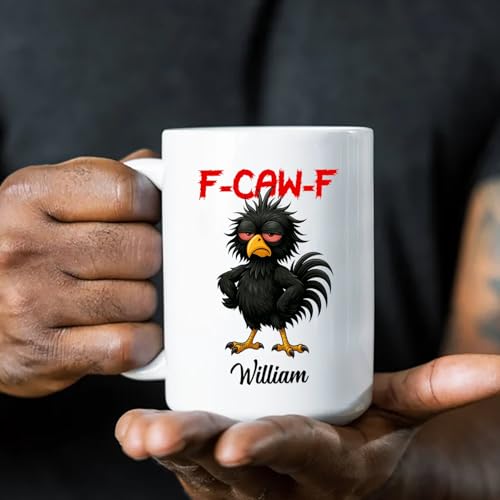 Customized Name Crow Humor Gift For | Customised Coffee Mug | 11 OZ