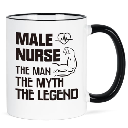 YHRJWN Male Nurse Gifts The Man Myth Legend | Ceramic Coffee Mug | 11 OZ