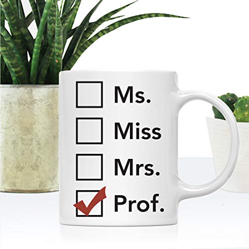 Graduation Gift Ms Miss Mrs Prof 1-Pack | Ceramic Coffee Mug | 11 OZ
