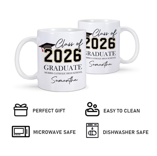 Personalized Graduation Gifts Class of 2026 | Customised Coffee Mug | 11 OZ