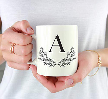 Gift Vintage Boho Leaves Botanical Arrangement | Ceramic Coffee Mug | 11 OZ