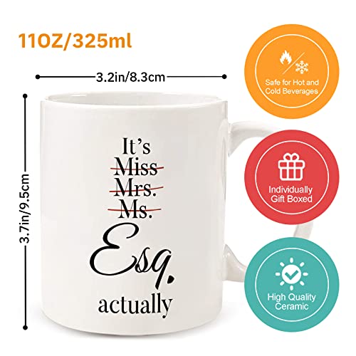 Shqiueos Lawyer Gifts for Women Pass the Bar | Ceramic Coffee Mug | 11 OZ