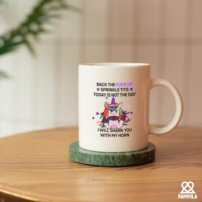 Back The Fuck Up Sarcastic Gifts Office | Ceramic Coffee Mug | 11 OZ