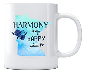 Mothers Day Harmony Minnesota Is My Happy | Ceramic Coffee Mug | 11 OZ
