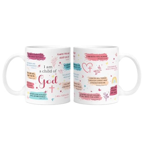 Christian Gifts for Women I Am a Child of God | Ceramic Coffee Mug | 11 OZ