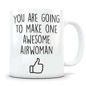 Air Force graduation gift student Airwoman US | Ceramic Coffee Mug | 11 OZ