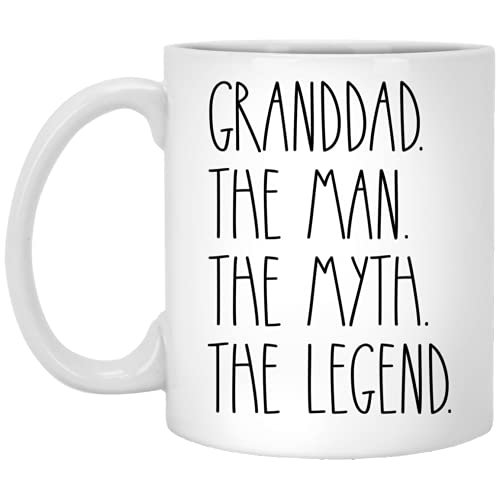 Granddad The Man The Myth The Legend | Ceramic Coffee Mug | Father's Day Gift | Stylish Printed Design | Tea & Coffee Cup | 11oz