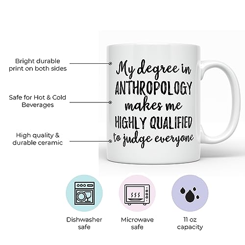 My Degree in Anthropology Makes Me Highly | Ceramic Coffee Mug | 11 OZ