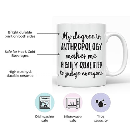My Degree in Anthropology Makes Me Highly | Ceramic Coffee Mug | 11 OZ