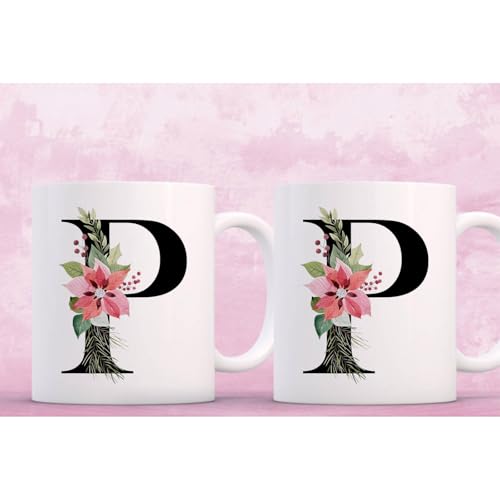 Personalized P Gifts Monogrammed Gift for | Customised Coffee Mug | 11 OZ