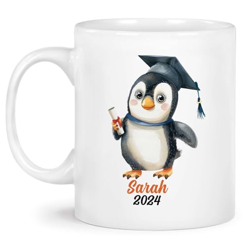Cute Penguin Wearing Graduation Cap Design | Customised Coffee Mug | 11 OZ