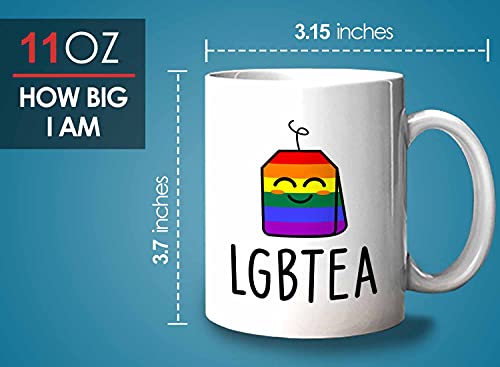 Bubble Hugs LGBT LGBTEA Lesbian LGBTQ | Ceramic Coffee Mug | 11 OZ