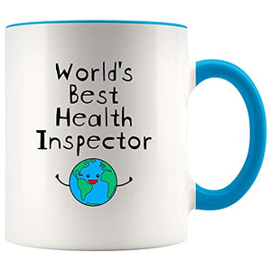 World s Best Health Inspector with Color | Ceramic Coffee Mug | 11 OZ