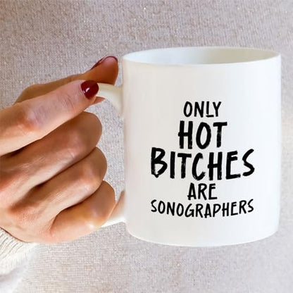 Funny Sonographer Humorous Sonography Gift for | Ceramic Coffee Mug | 11 OZ