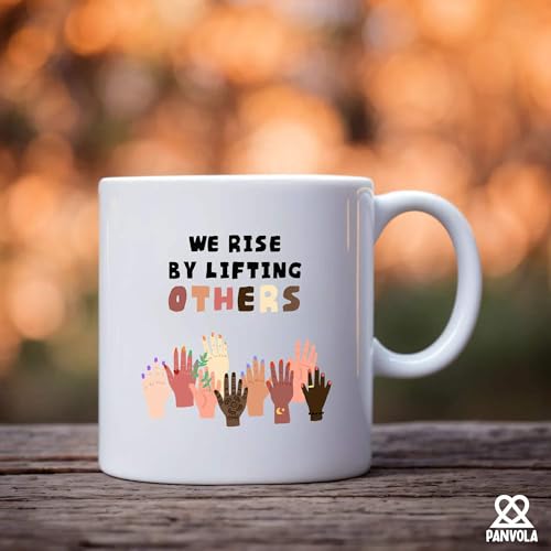 We Rise By Lifting Others Motivational Gifts | Ceramic Coffee Mug | 11 OZ