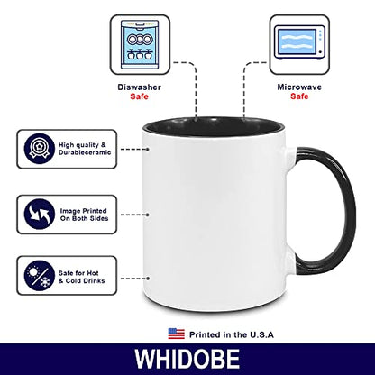WHIDOBE Personalized Dad 4 Kids Custom Fist | Customised Coffee Mug | 11 OZ