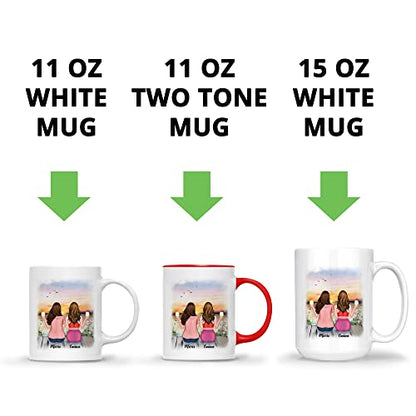 GOSSBY Personalized Custom 2 Sisters Just | Customised Coffee Mug | 11 OZ