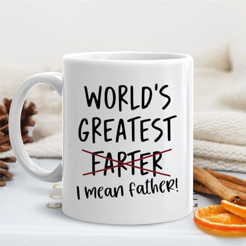 World s Greatest Farter I Mean Father Funny | Ceramic Coffee Mug | 11 OZ