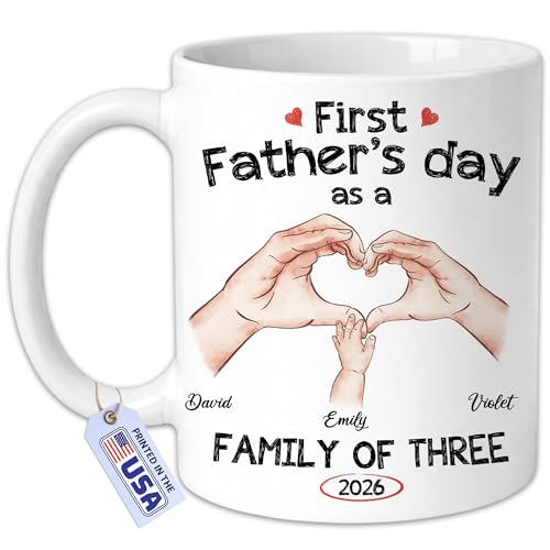 Personalized Dad With Kids Names Father s | Customised Coffee Mug | 11 OZ