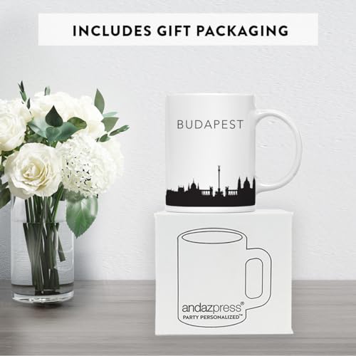 Tourist Travel Souvenir Gift Budapest Hungary | Ceramic Coffee Mug | 11 OZ