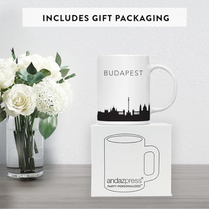 Tourist Travel Souvenir Gift Budapest Hungary | Ceramic Coffee Mug | 11 OZ