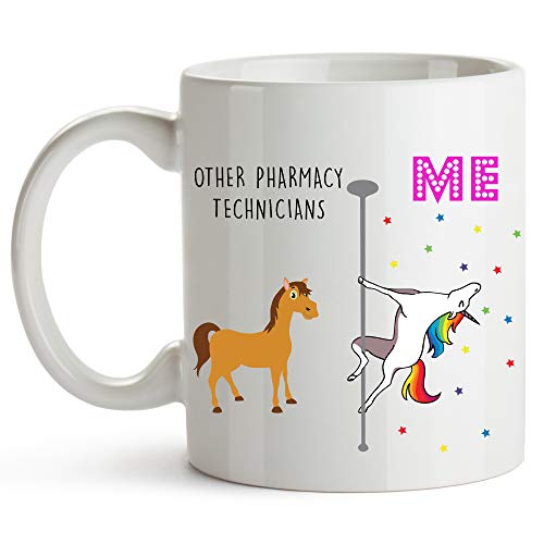 Unicorn Pharmacy Technician Gifts Tech Funny | Ceramic Coffee Mug | 11 OZ