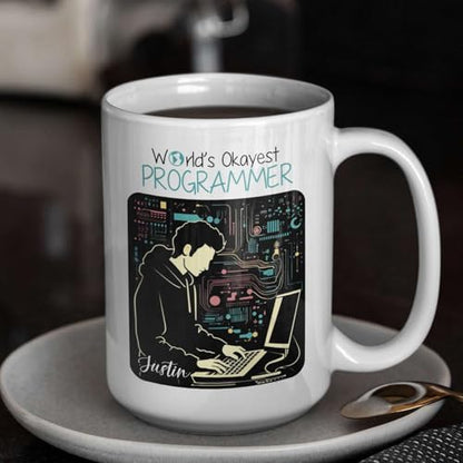 World s Great Programmer Men Design Accent | Customised Coffee Mug | 11 OZ