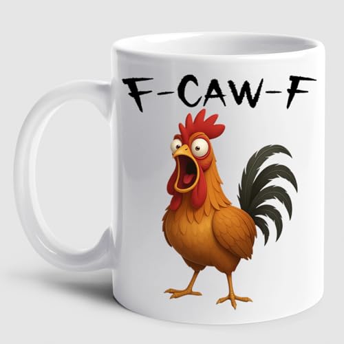 Personalized Caw F Rooster Humorous Crazy | Customised Coffee Mug | 11 OZ