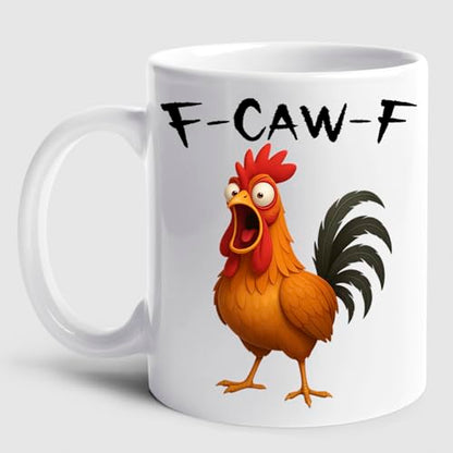 Personalized Caw F Rooster Humorous Crazy | Customised Coffee Mug | 11 OZ