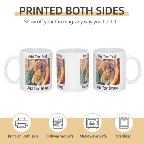 Custom with Picture Personalized Add Your | Customised Coffee Mug | 11 OZ