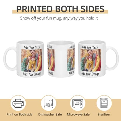 Custom with Picture Personalized Add Your | Customised Coffee Mug | 11 OZ