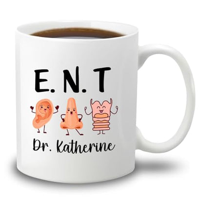 Personalized E N T Gifts For Men Women ENT | Customised Coffee Mug | 11 OZ