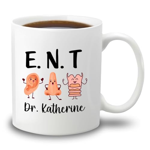 Personalized E N T Gifts For Men Women ENT | Customised Coffee Mug | 11 OZ