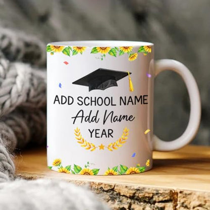 Personalized New Graduate Hedgehog | Customised Coffee Mug | 11 OZ