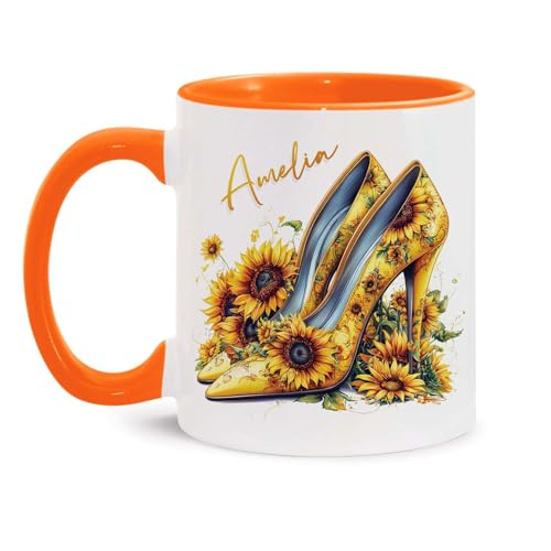 Personalized High Heel Custom Name Elegant | Customised Coffee Mug | 11 OZ