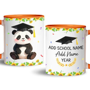 Personalized School Name Year Panda | Customised Coffee Mug | 11 OZ