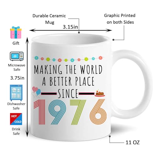Choinn 50th Birthday Gifts for Women Funny 50 | Ceramic Coffee Mug | 11 OZ