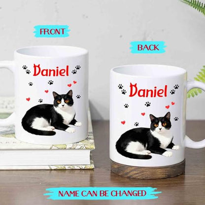 Customized Tuxedo Gift for Cat Dad Mom Pet | Customised Coffee Mug | 11 OZ