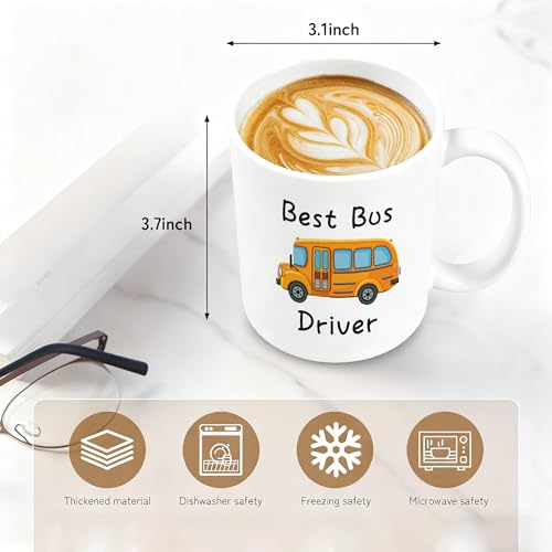 School Bus Driver Appreciation Gift Best | Ceramic Coffee Mug | 11 OZ