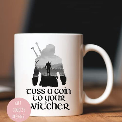 Toss A Coin To Your Witcher for Family Friend | Ceramic Coffee Mug | 11 OZ